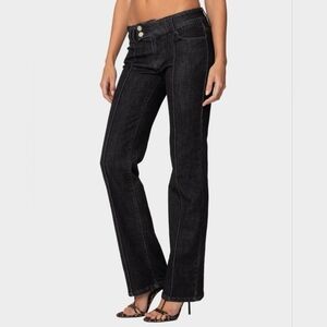 NWOT  Edikted Avril Low Rise Boothcut Jeans Size L